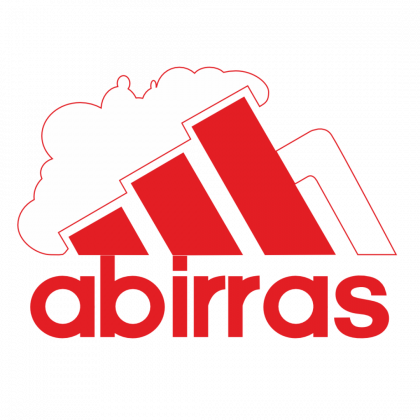 A Birras Adaptación del logo de una clásica marca deportiva en la que el logo se transforma en la parte superior de una jarra de cervezas y el nombre, A Birras