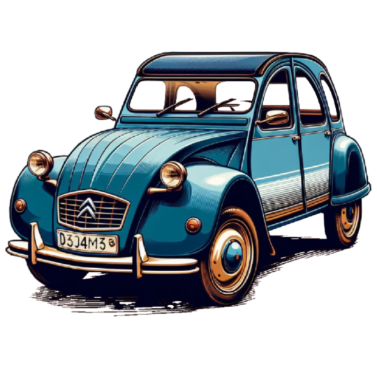 2CV Ilustración de Citröen 2CV de 1976 azul