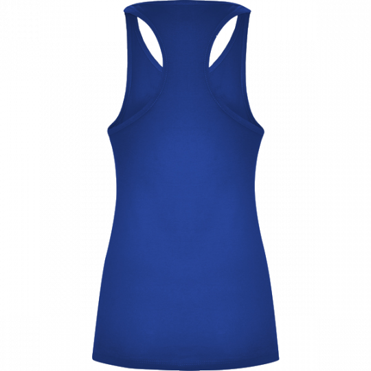 Camiseta de tirantes mujer parte trasera color azul Royal