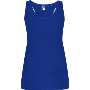 Camiseta de tirantes mujer parte delantera color azul Royal