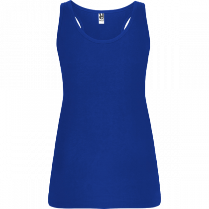 Camiseta de tirantes mujer parte delantera color azul Royal