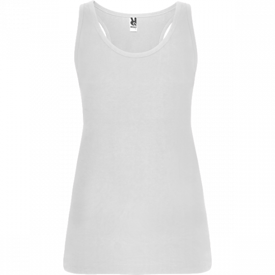 Camiseta de tirantes mujer parte delantera color blanco